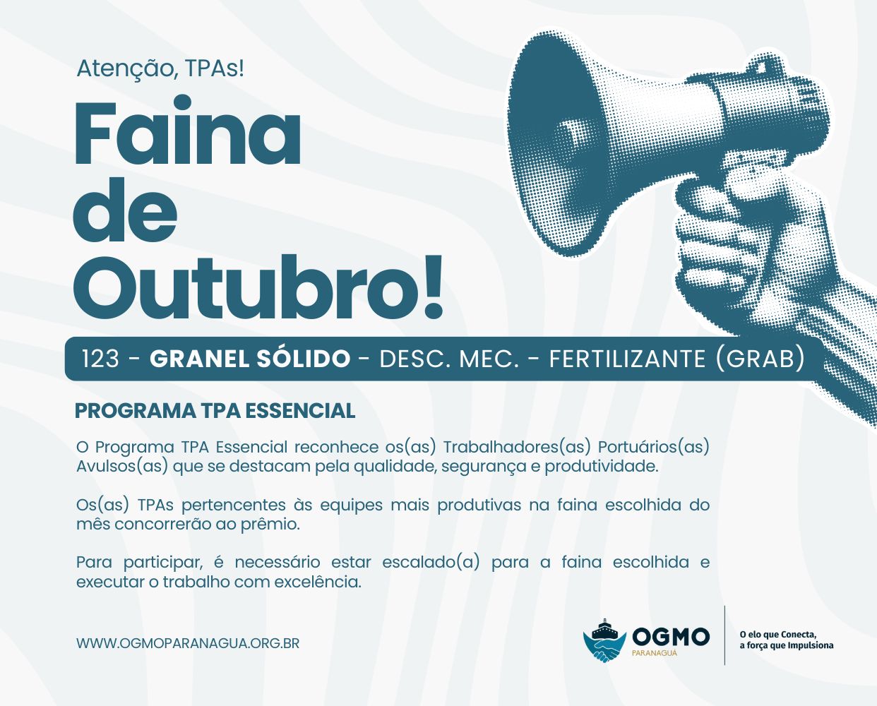 Programa de Valorização: TPA Essencial - Faina de Outubro